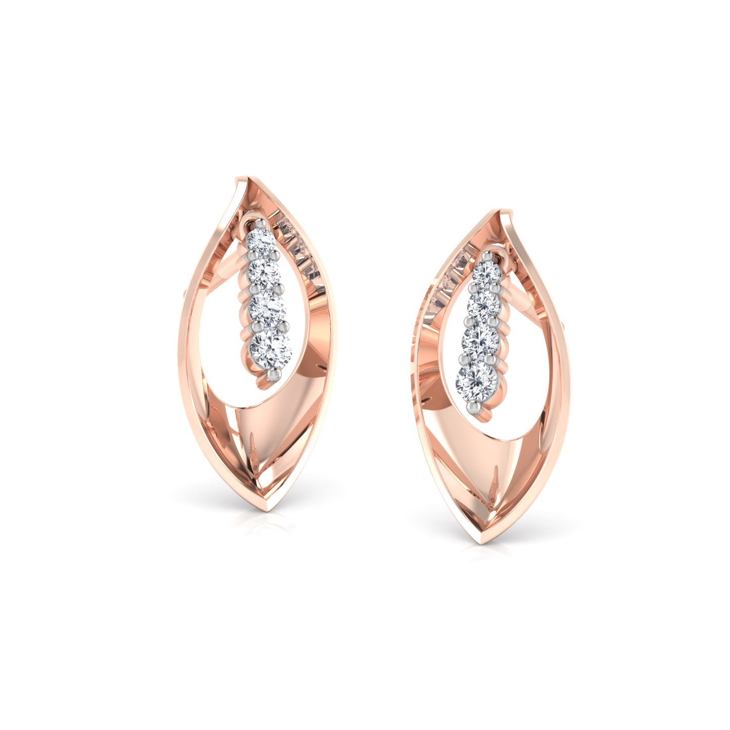 Luminous Lotus Diamond Hoops