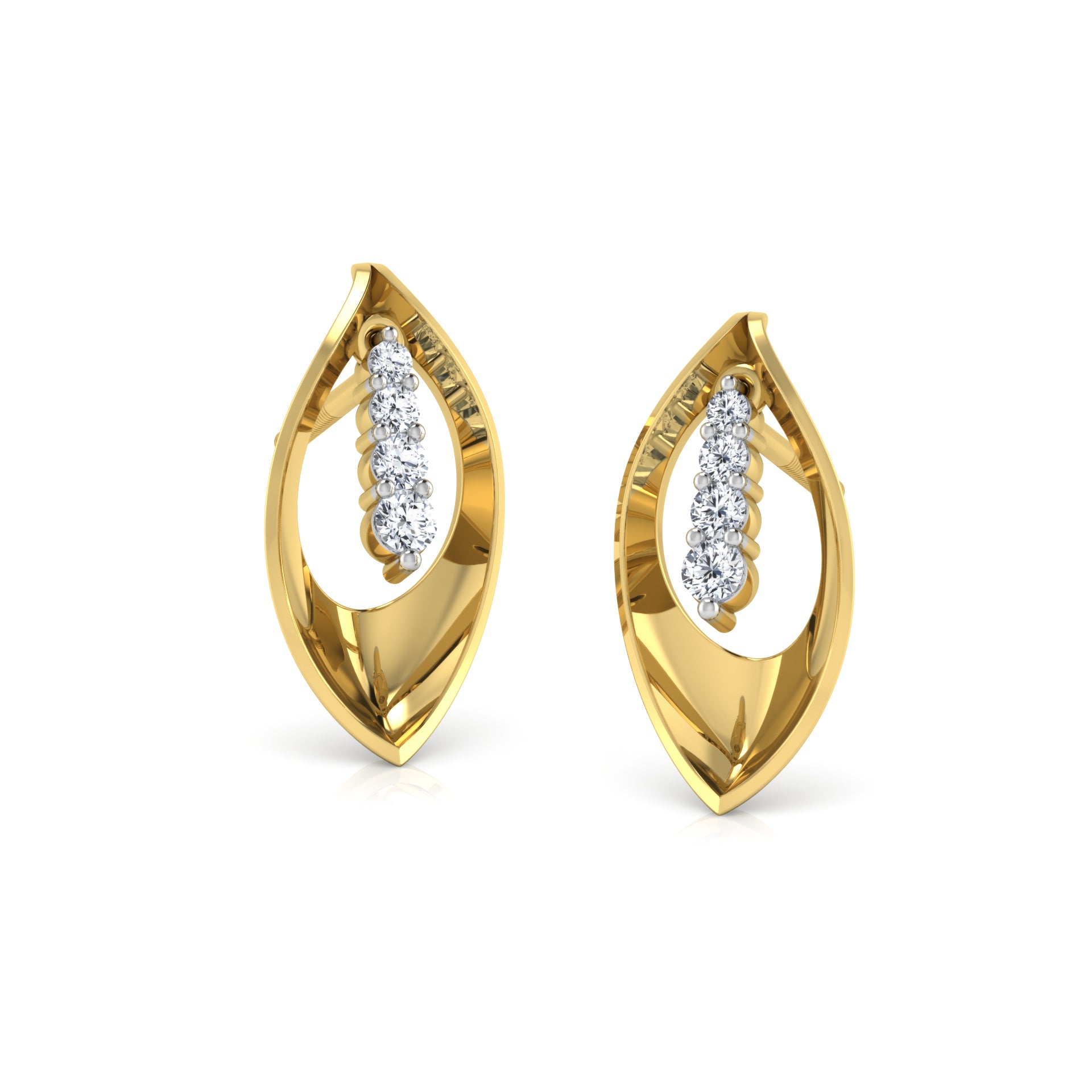 Luminous Lotus Diamond Hoops
