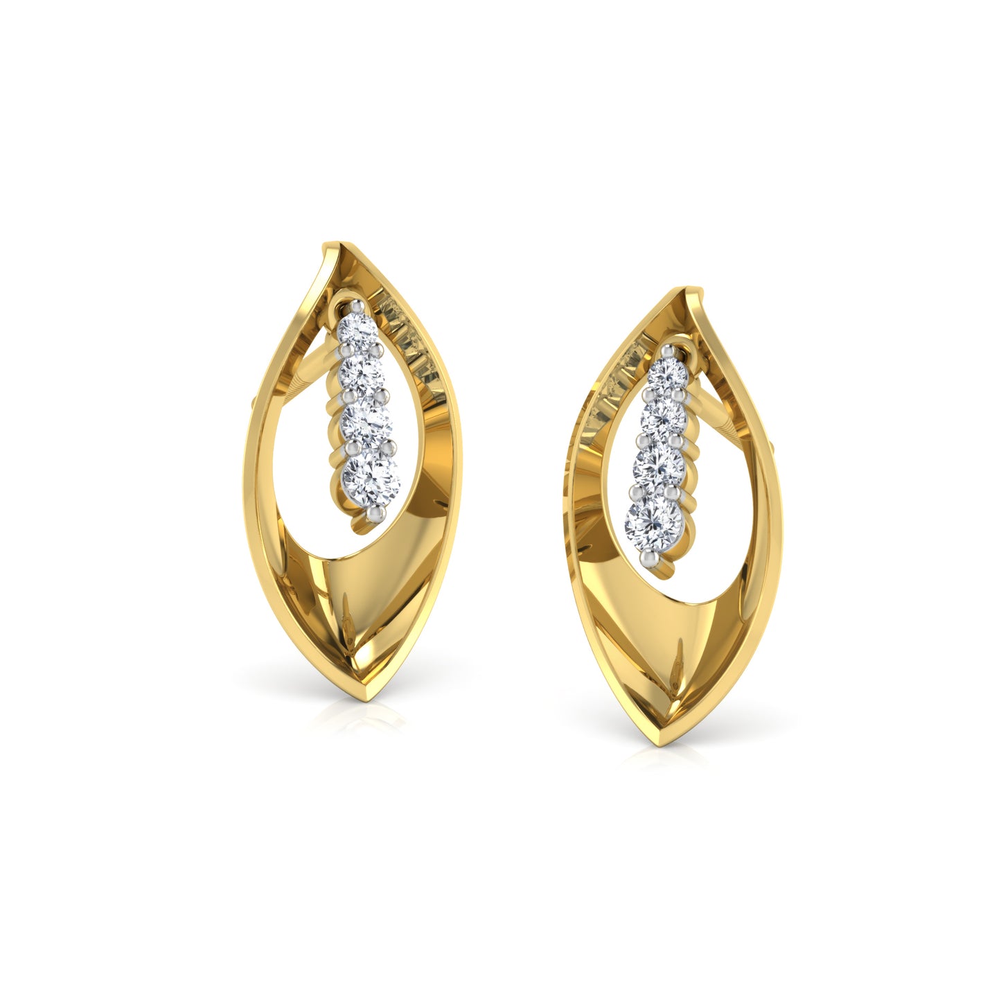 Luminous Lotus Diamond Hoops