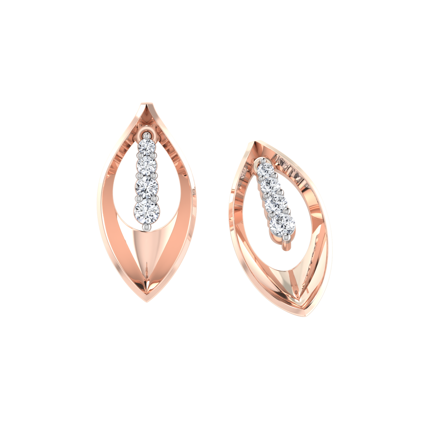 Luminous Lotus Diamond Hoops