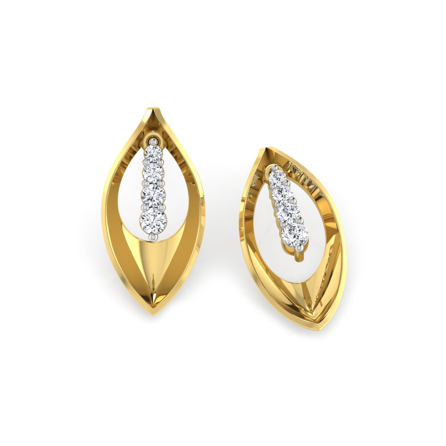 Luminous Lotus Diamond Hoops