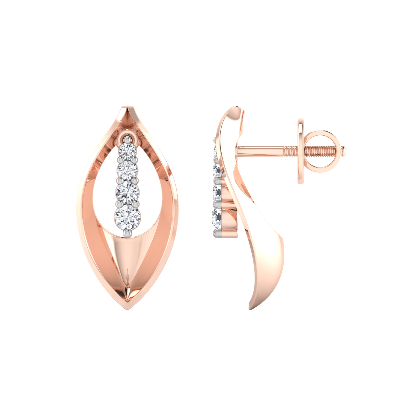 Luminous Lotus Diamond Hoops