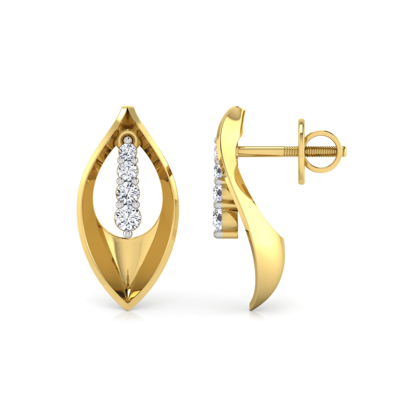 Luminous Lotus Diamond Hoops
