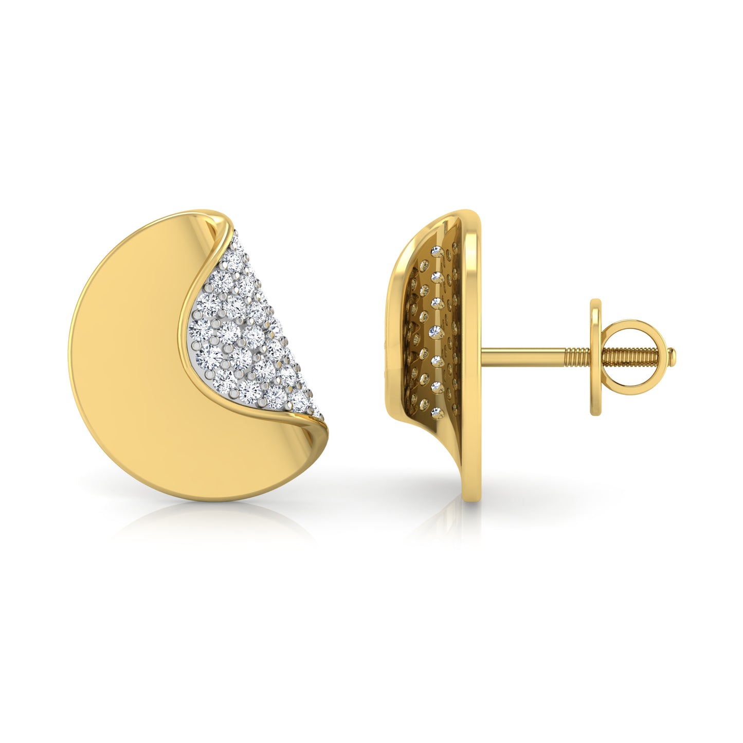 Serene Solitaire Diamond Studs 18K