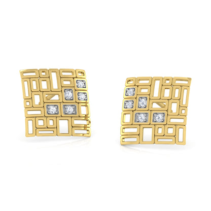 Cosmic Charm Diamond Hoops