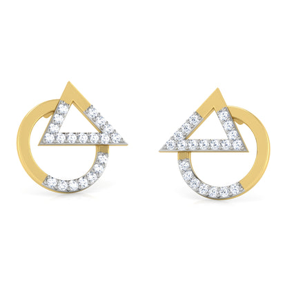 Serene Soliloquy Diamond Studs 18K