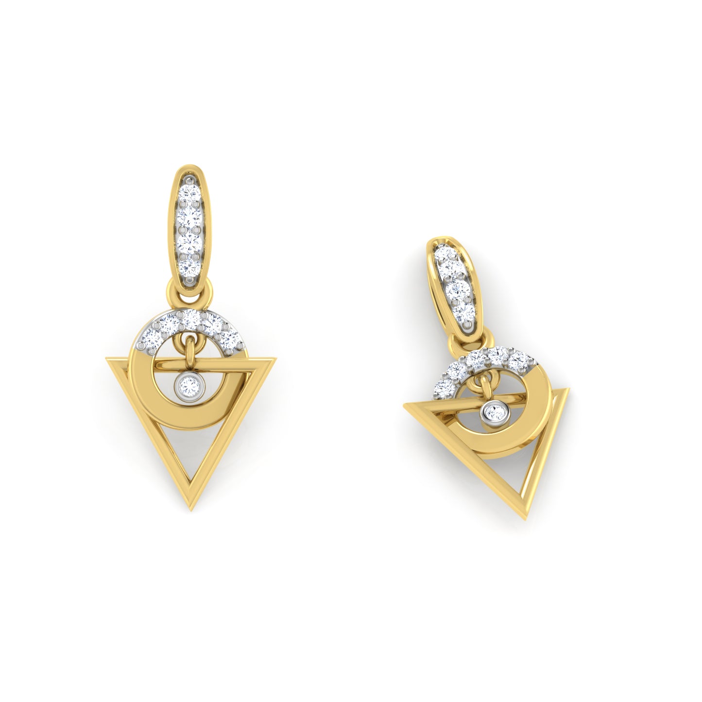 Whispering Whimsy Diamond Huggies 18K