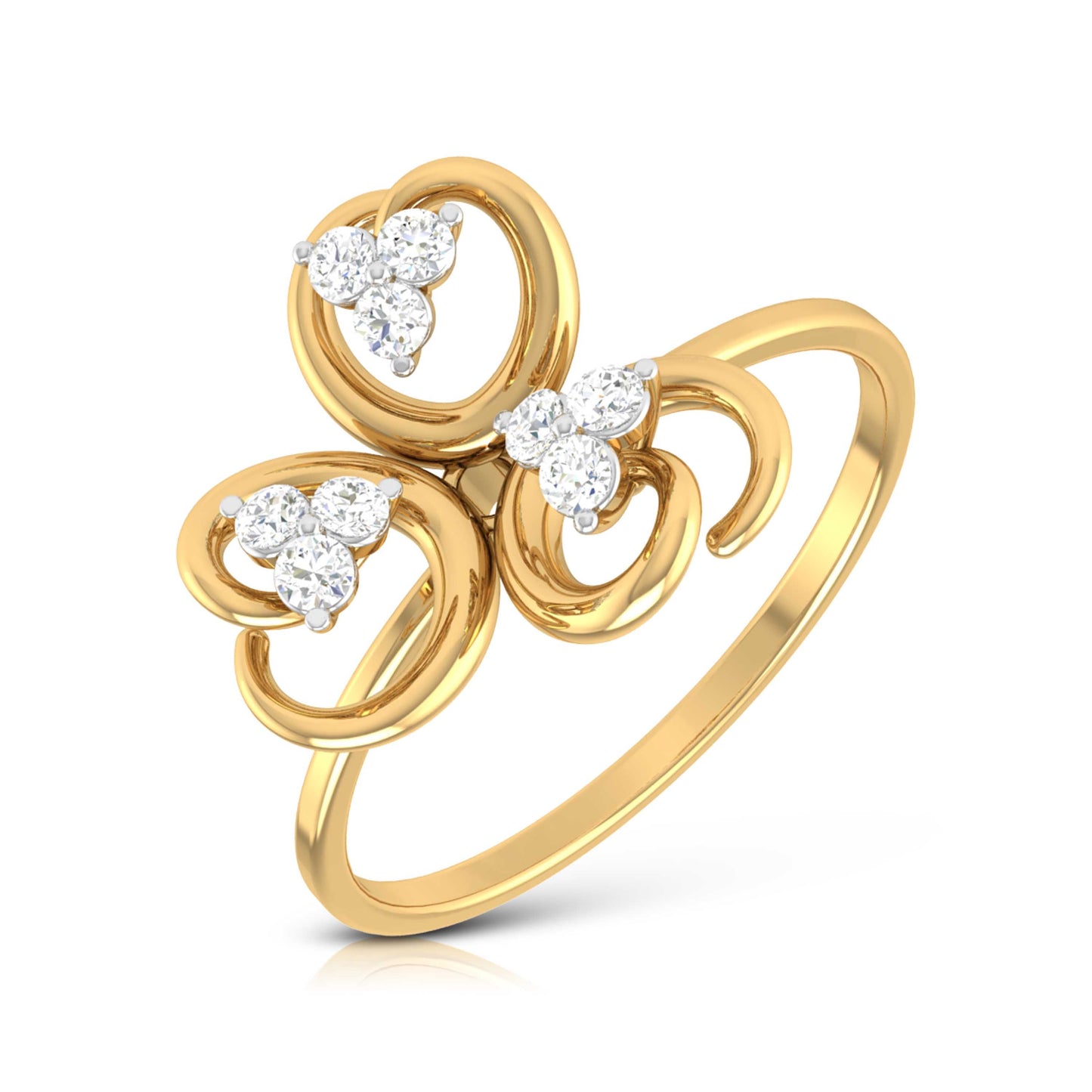 Crimson Cascade 14Kt Diamond Ring
