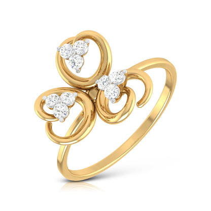 Crimson Cascade 14Kt Diamond Ring