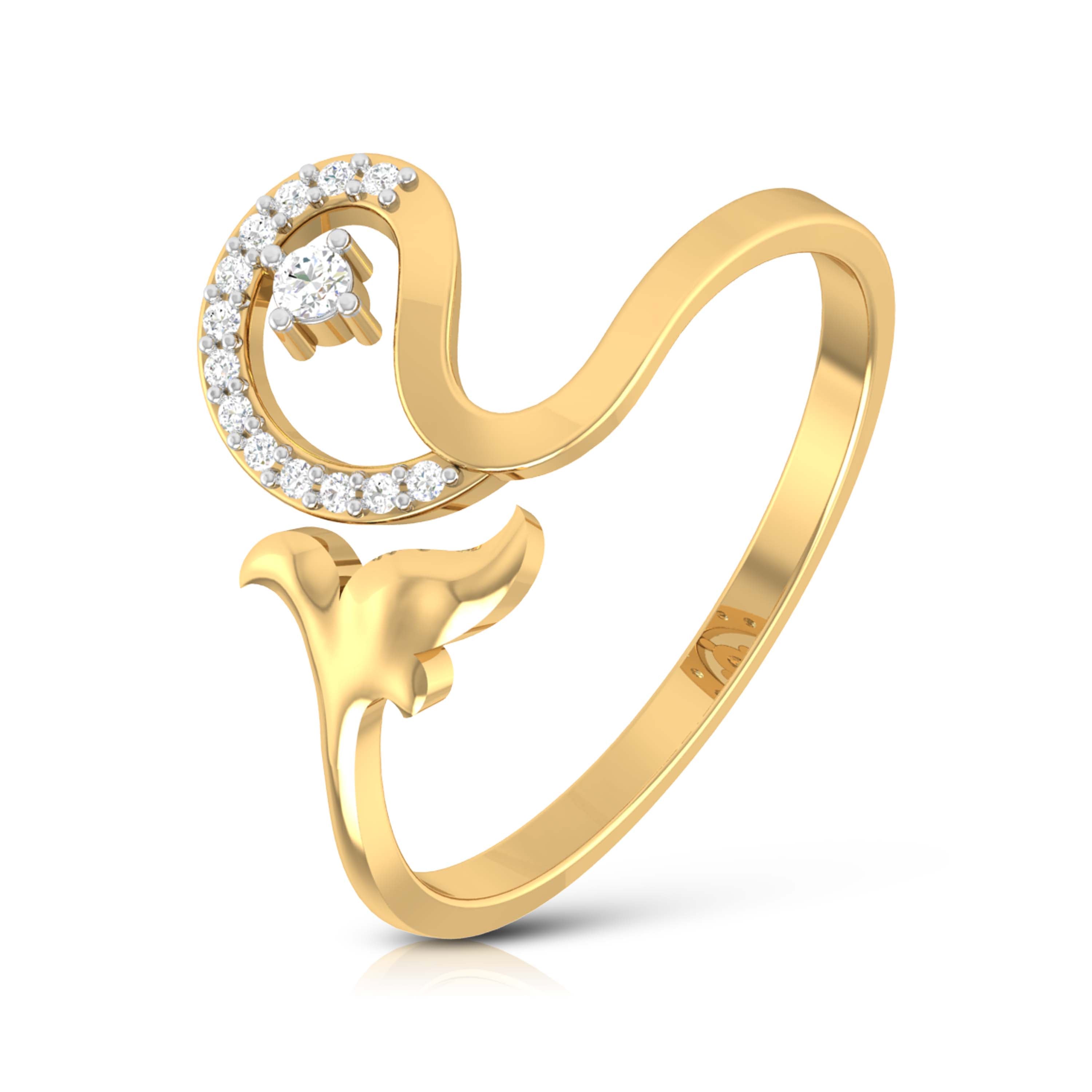 Lustrous Lace 14Kt Diamond Ring