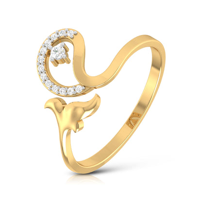 Lustrous Lace 14Kt Diamond Ring