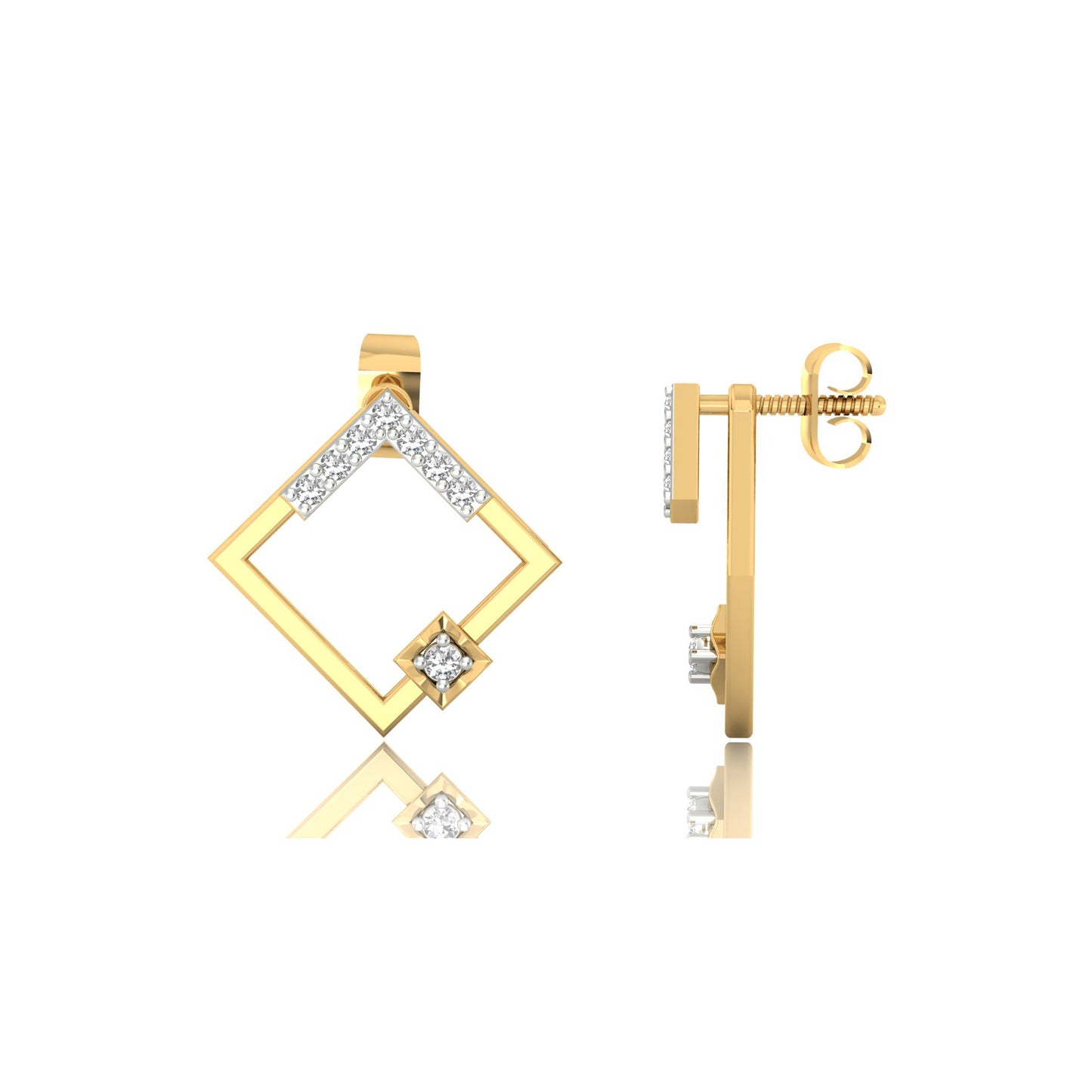 Lustrous Lace Earrings 18K