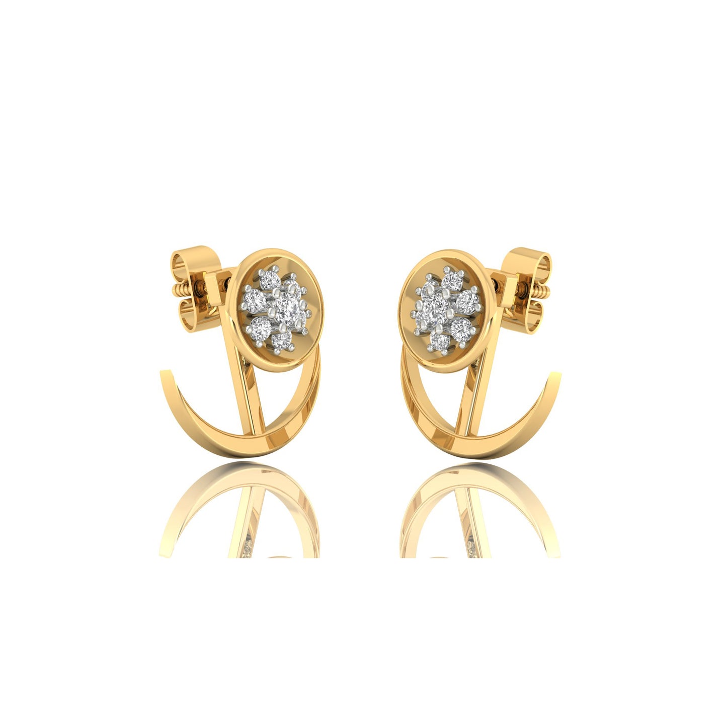 Glacial Gleam Earrings 18K