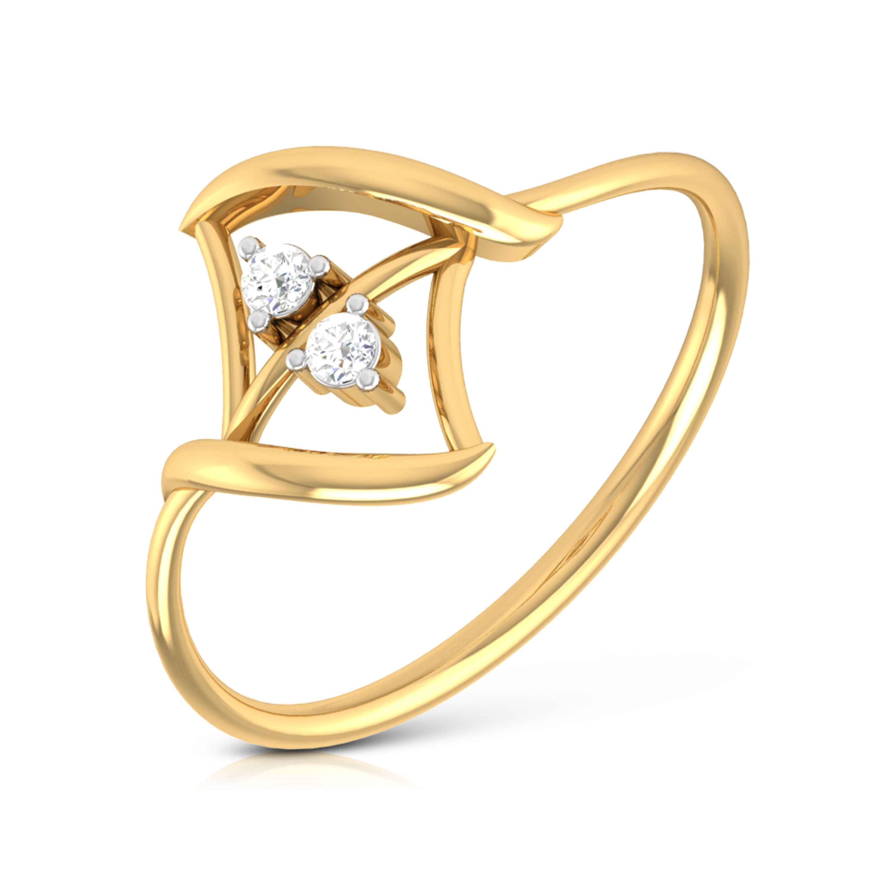 Glacial Gleam 14Kt Diamond Ring