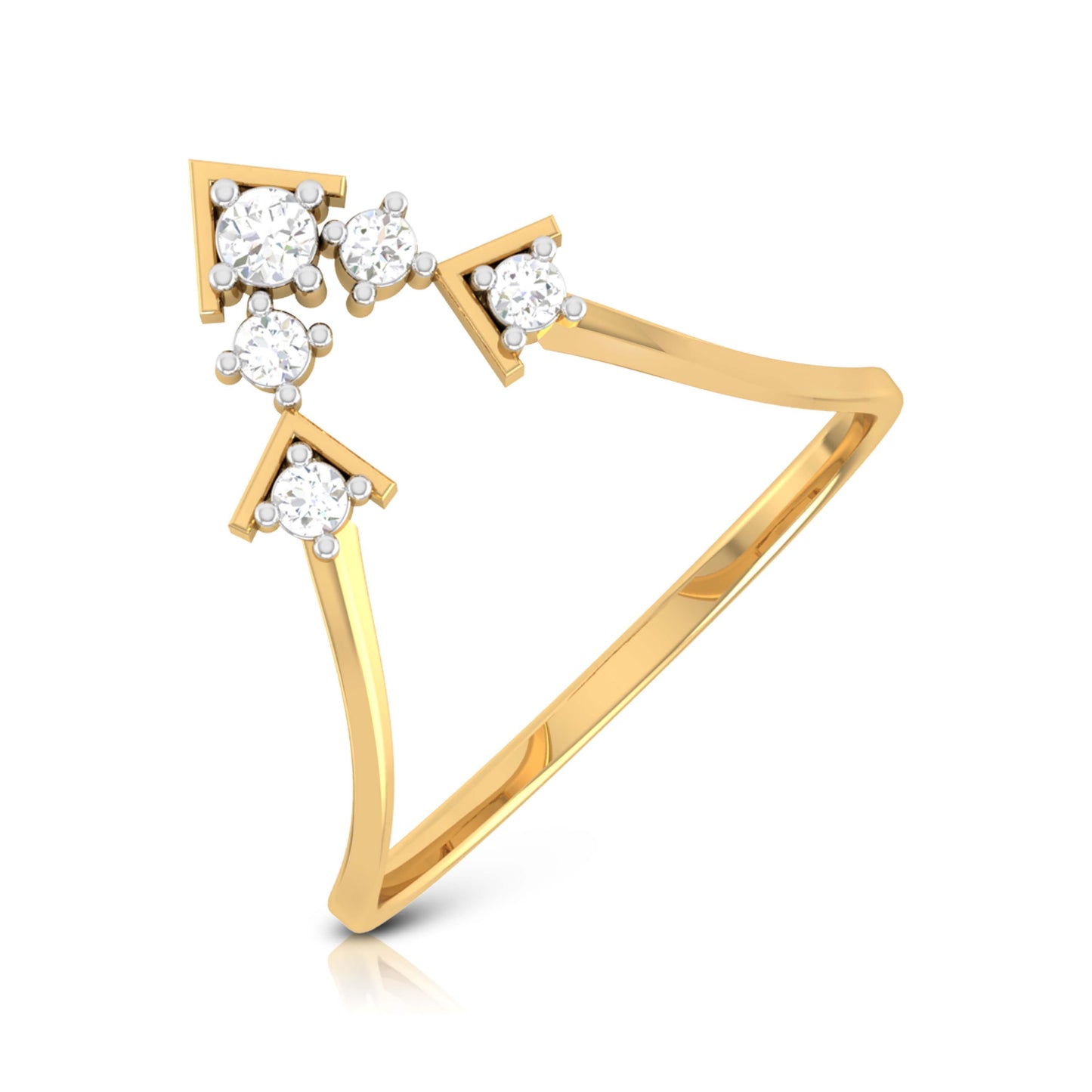 Gilded Gaze 14Kt Diamond Ring