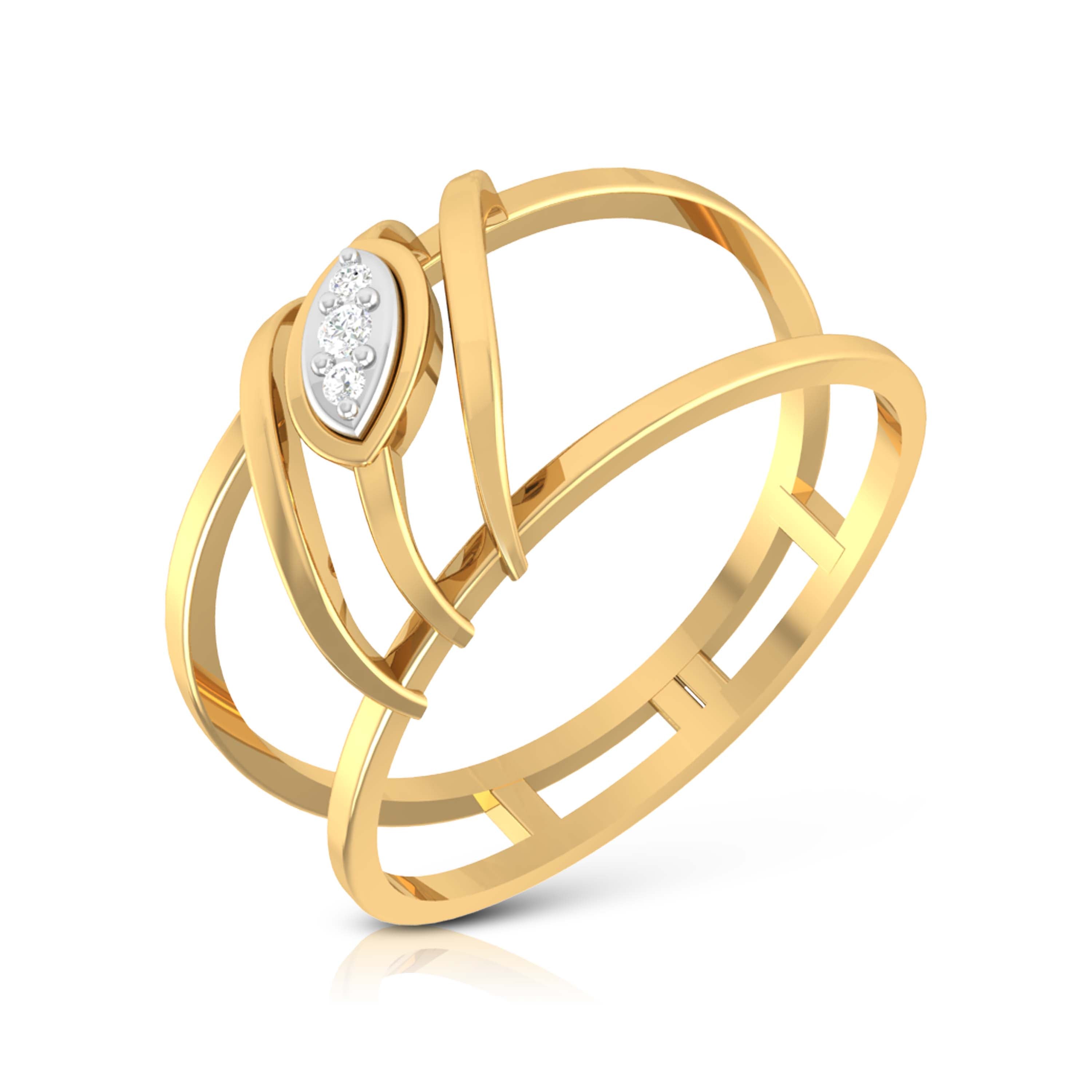 Sapphire Symphony 14Kt Diamond Ring