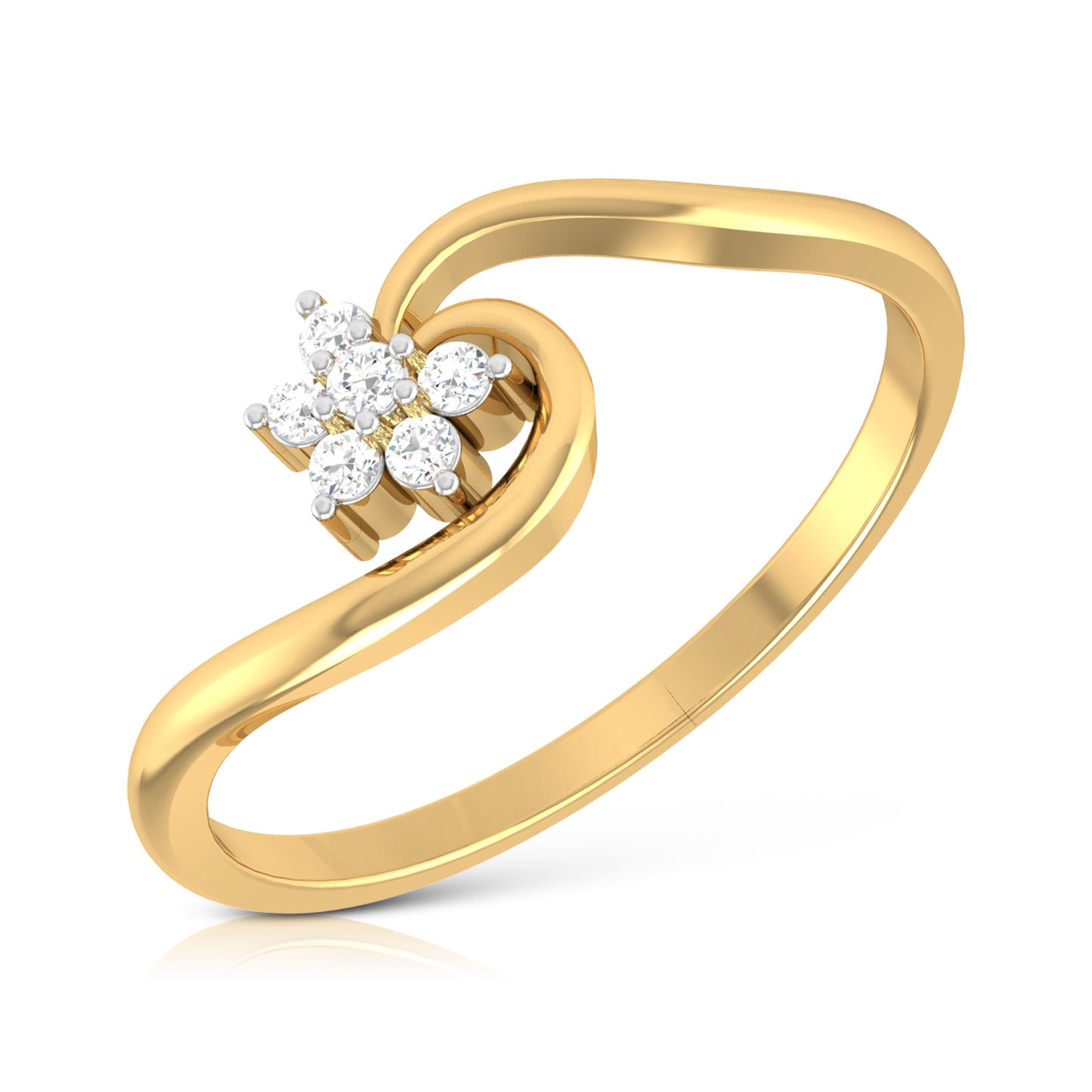 Serene Summit 14Kt Diamond Ring