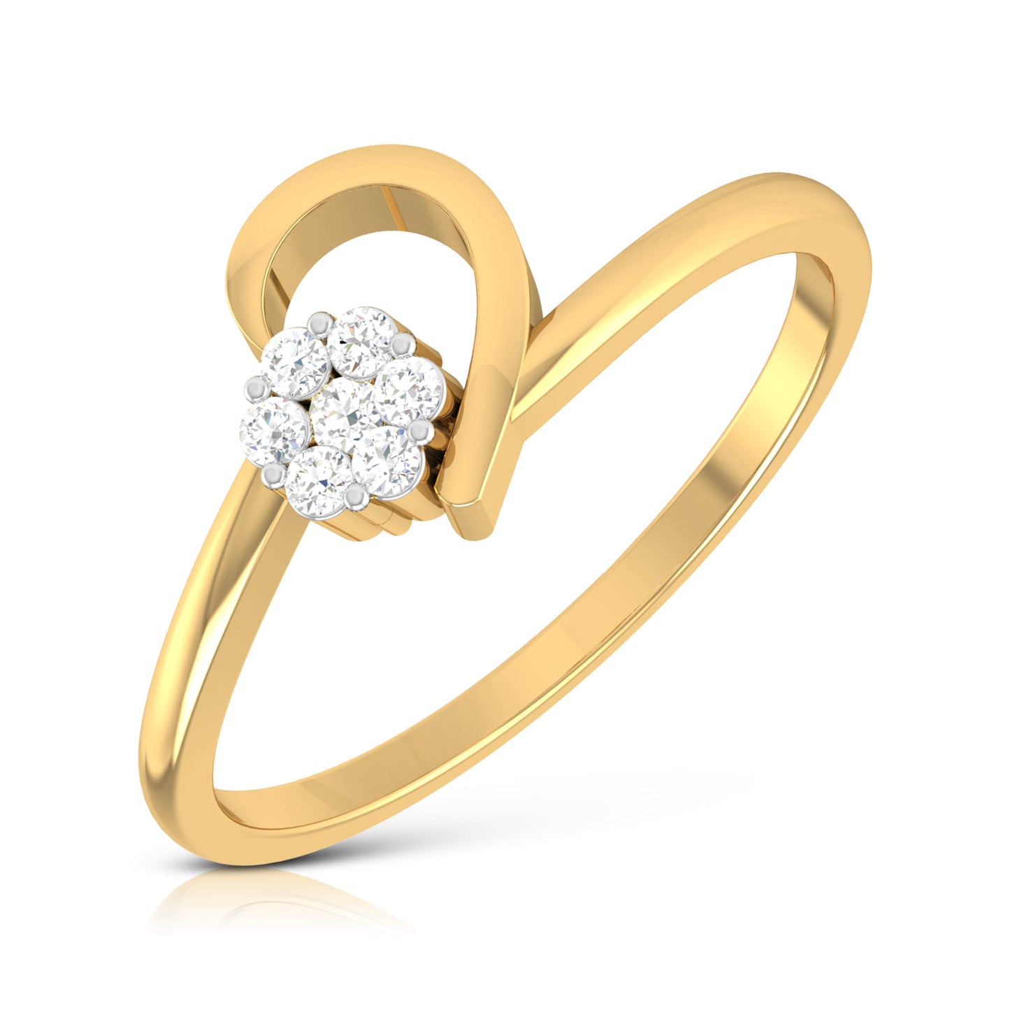 Celestial Cascade 14Kt Diamond Ring