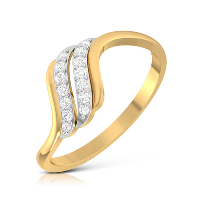 Opulent Oceanic 18Kt Diamond Ring