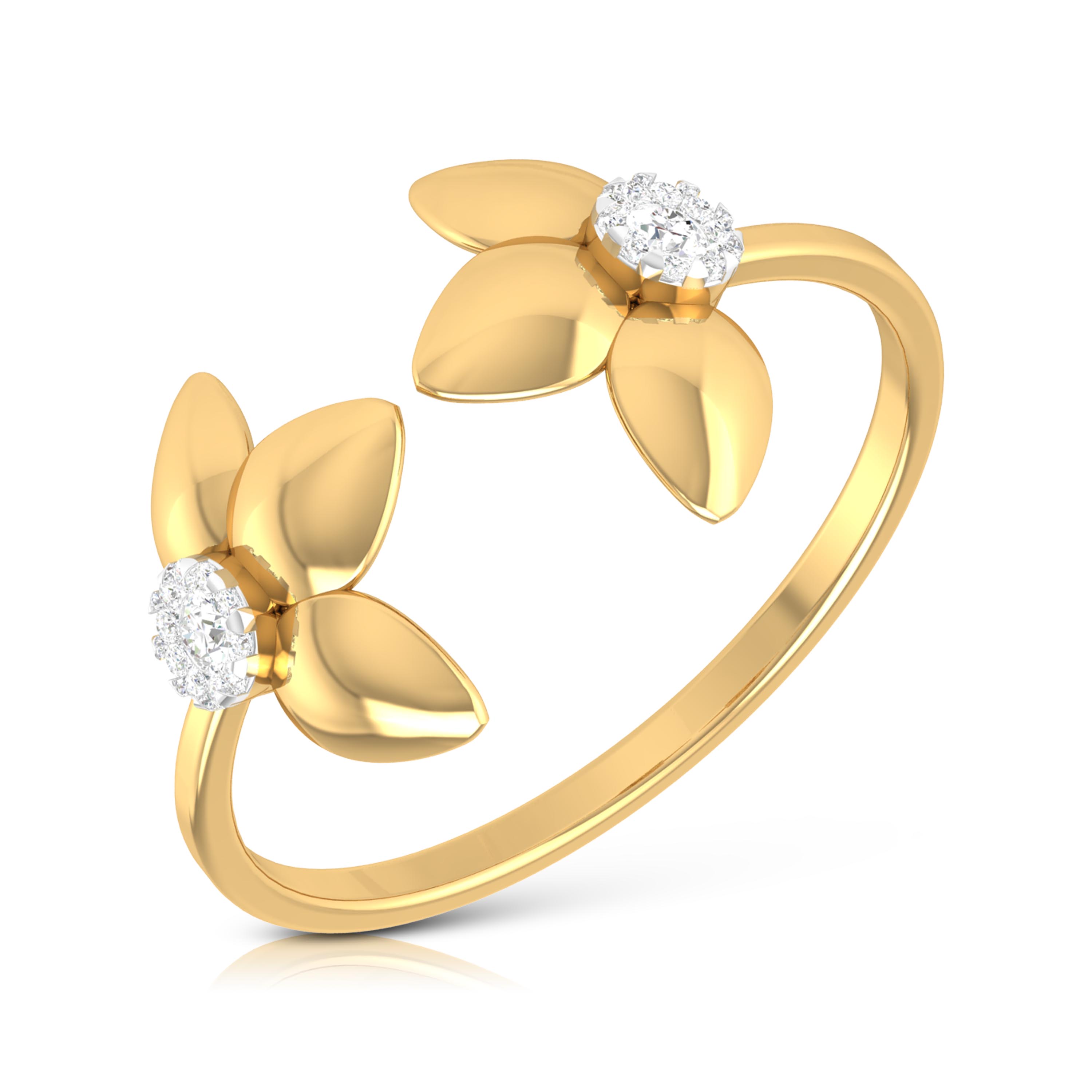 Enigmatic Echoes 14Kt Diamond Ring