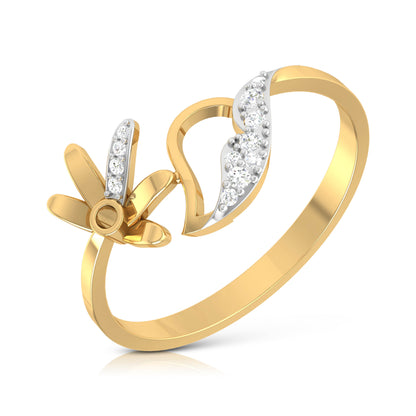 Regal Rosewood Radiance 18Kt Diamond Ring