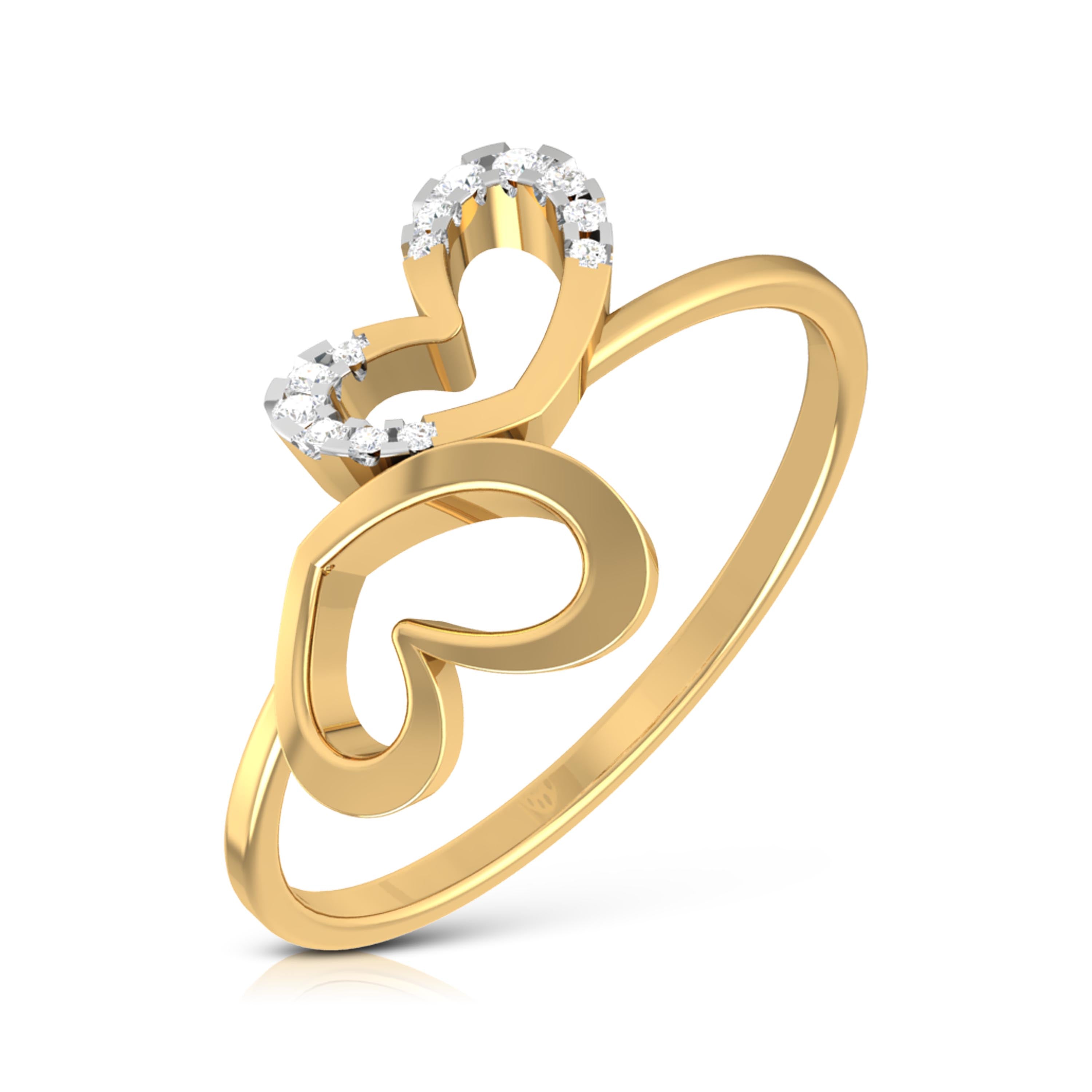 Gilded Grace Gratitude 14Kt Diamond Ring