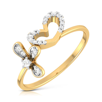 Blushing Bloom Bliss 14Kt Diamond Ring