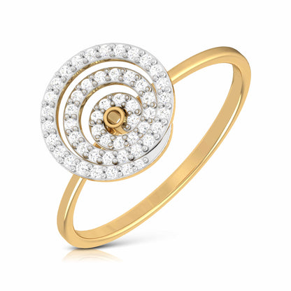Radiant Rose Quartz Radiance 14Kt Diamond Ring