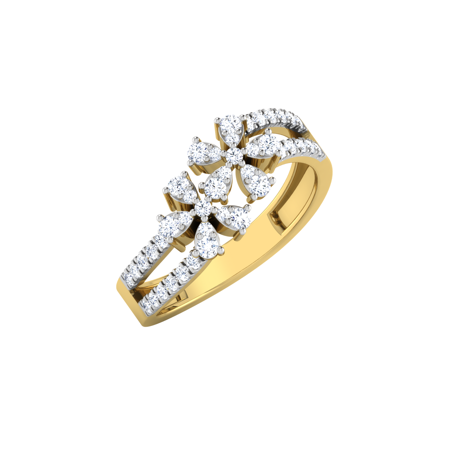 Whispering Willowbloom Diamond Bloom Ring