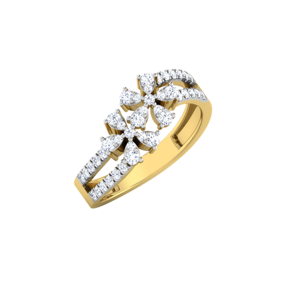 Whispering Willowbloom Diamond Bloom Ring