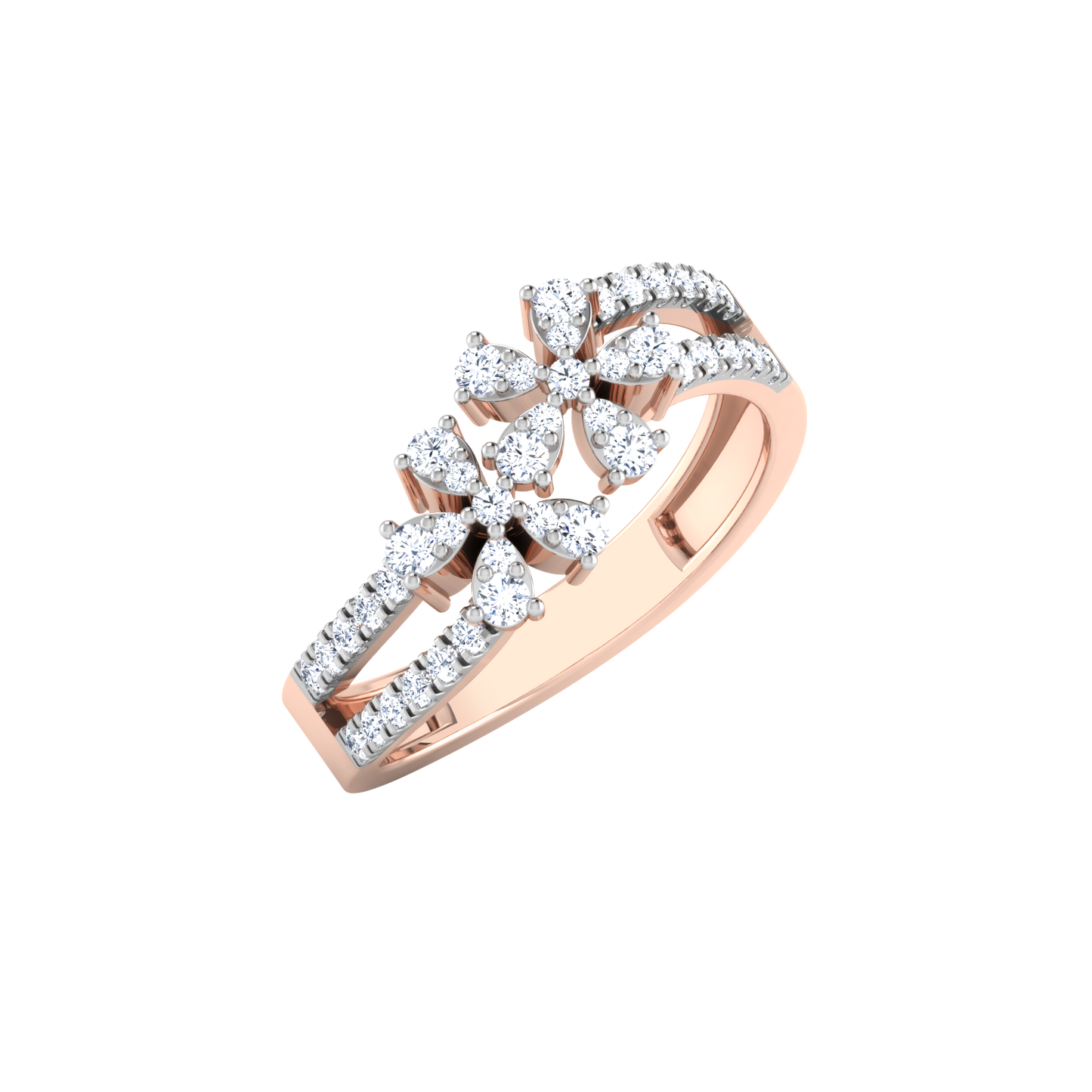Whispering Willowbloom Diamond Bloom Ring
