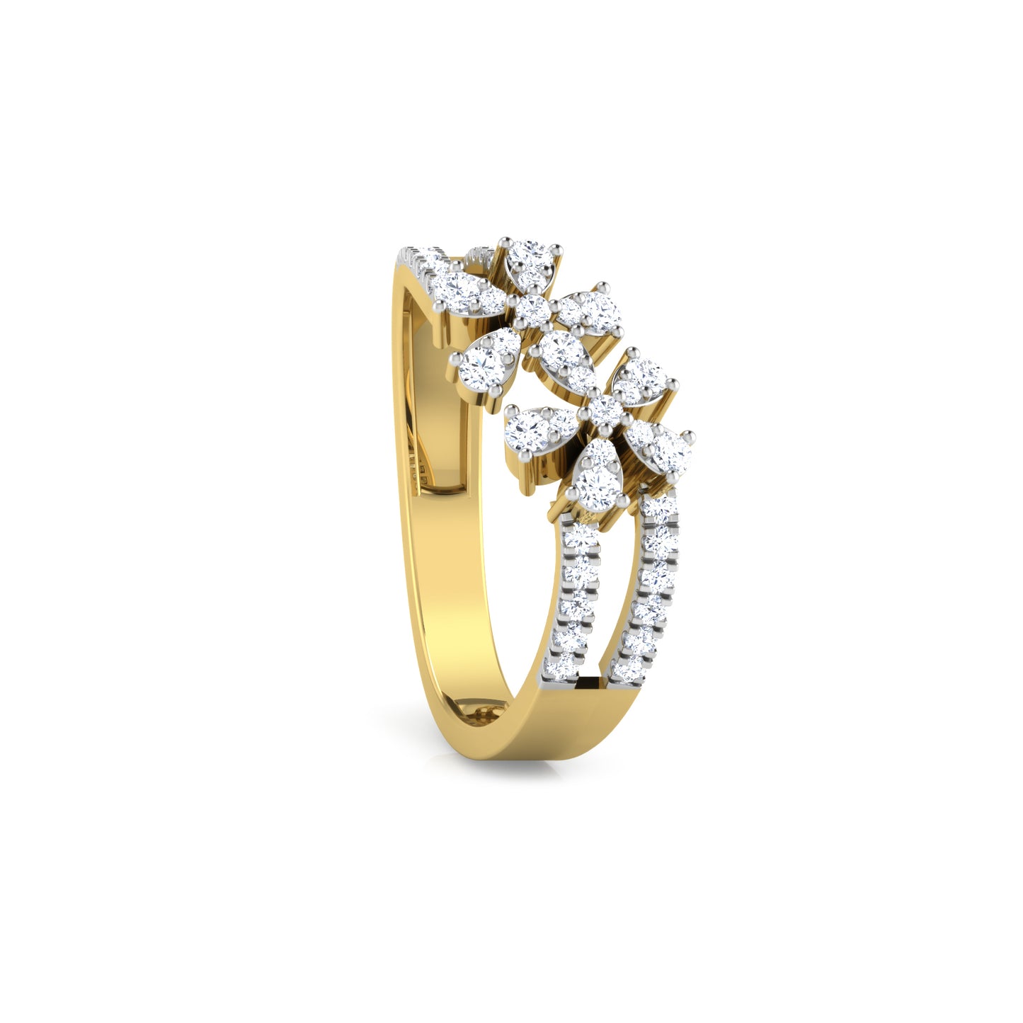 Whispering Willowbloom Diamond Bloom Ring