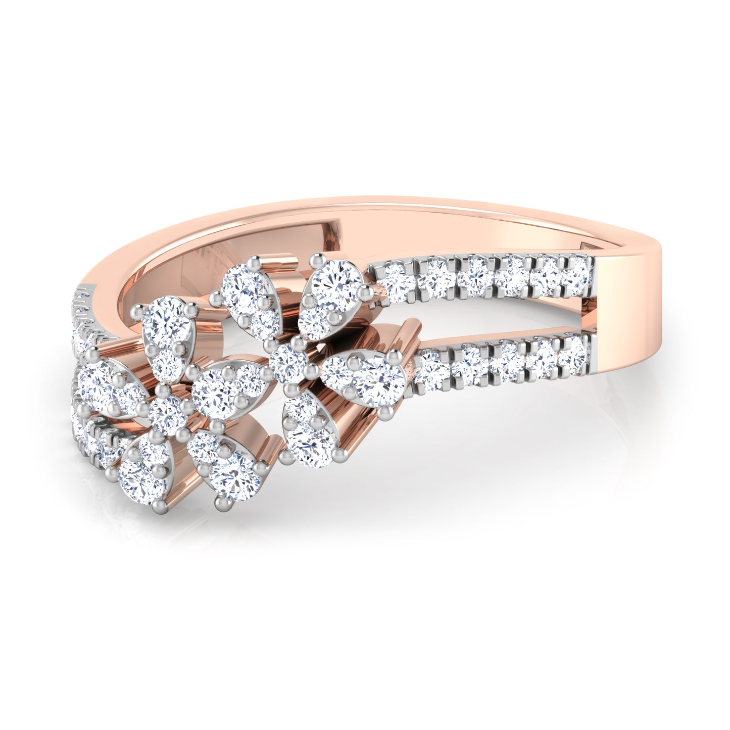 Whispering Willowbloom Diamond Bloom Ring