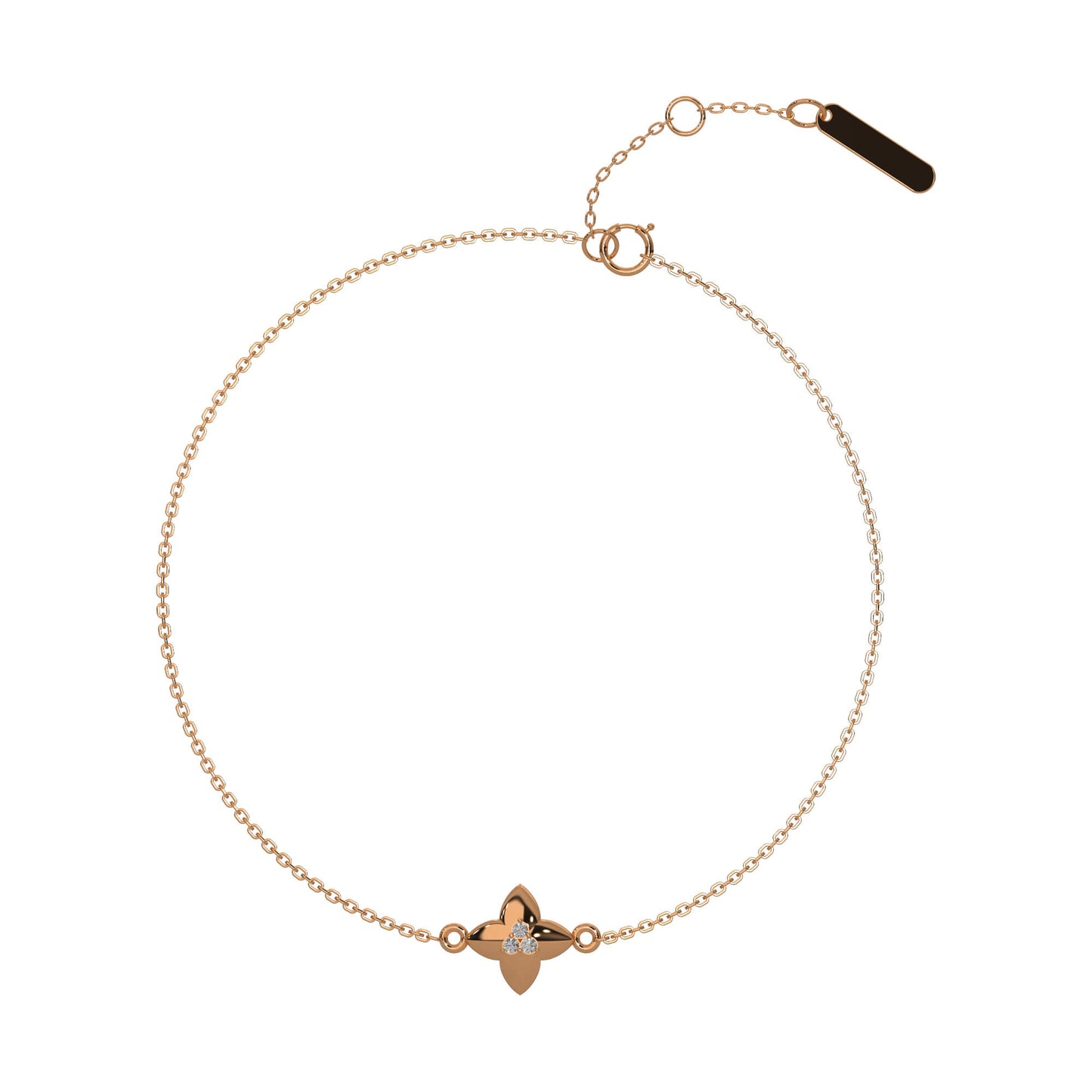 Brilliant Blossom Diamond Chain Bracelet