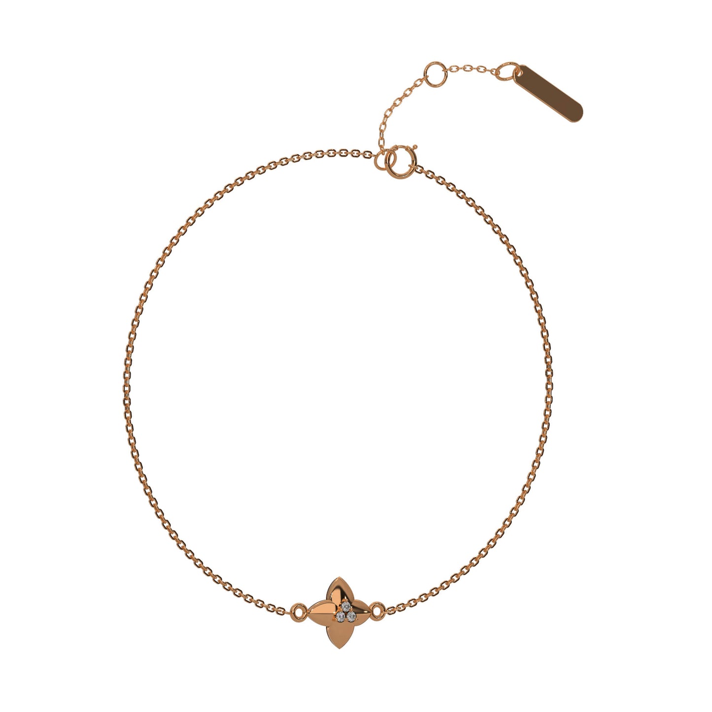 Brilliant Blossom Diamond Chain Bracelet