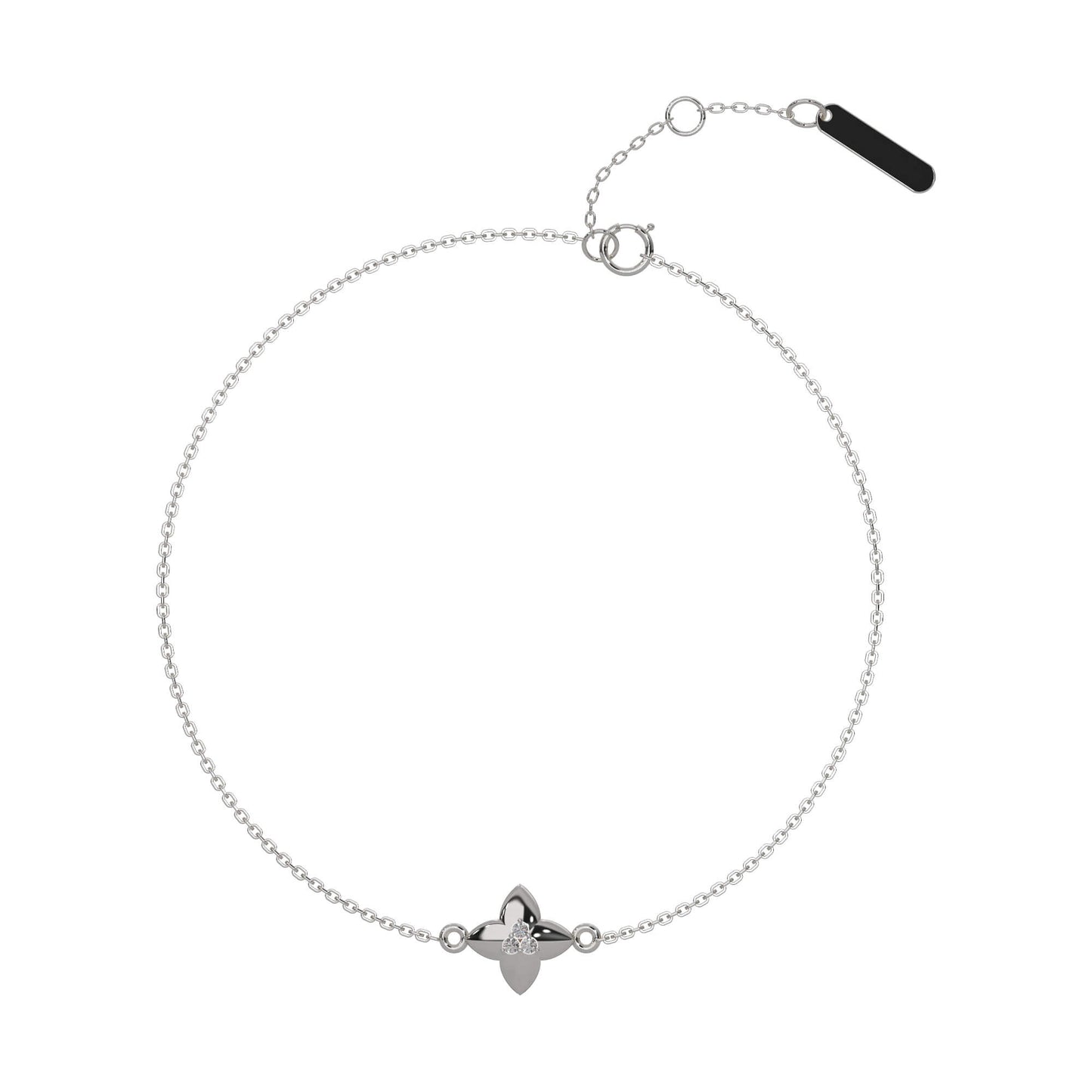 Brilliant Blossom Diamond Chain Bracelet