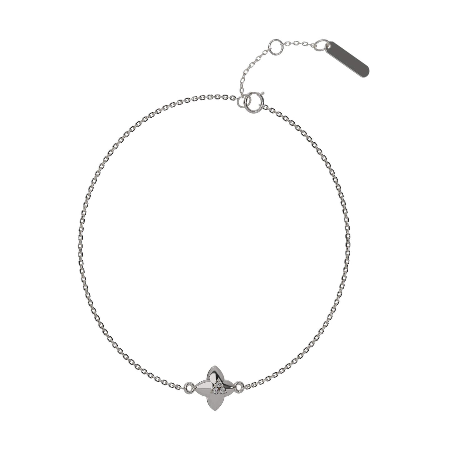 Brilliant Blossom Diamond Chain Bracelet