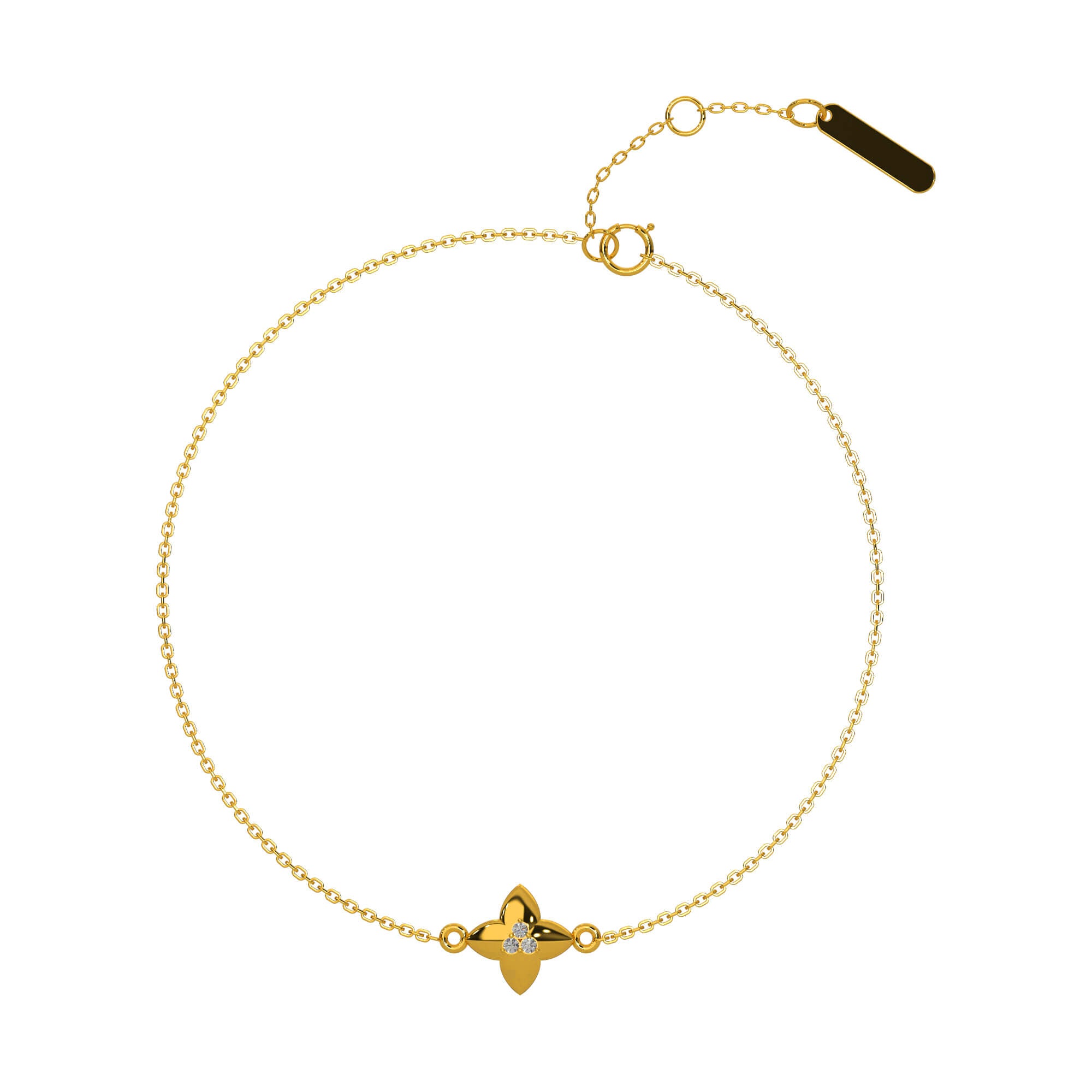 Brilliant Blossom Diamond Chain Bracelet