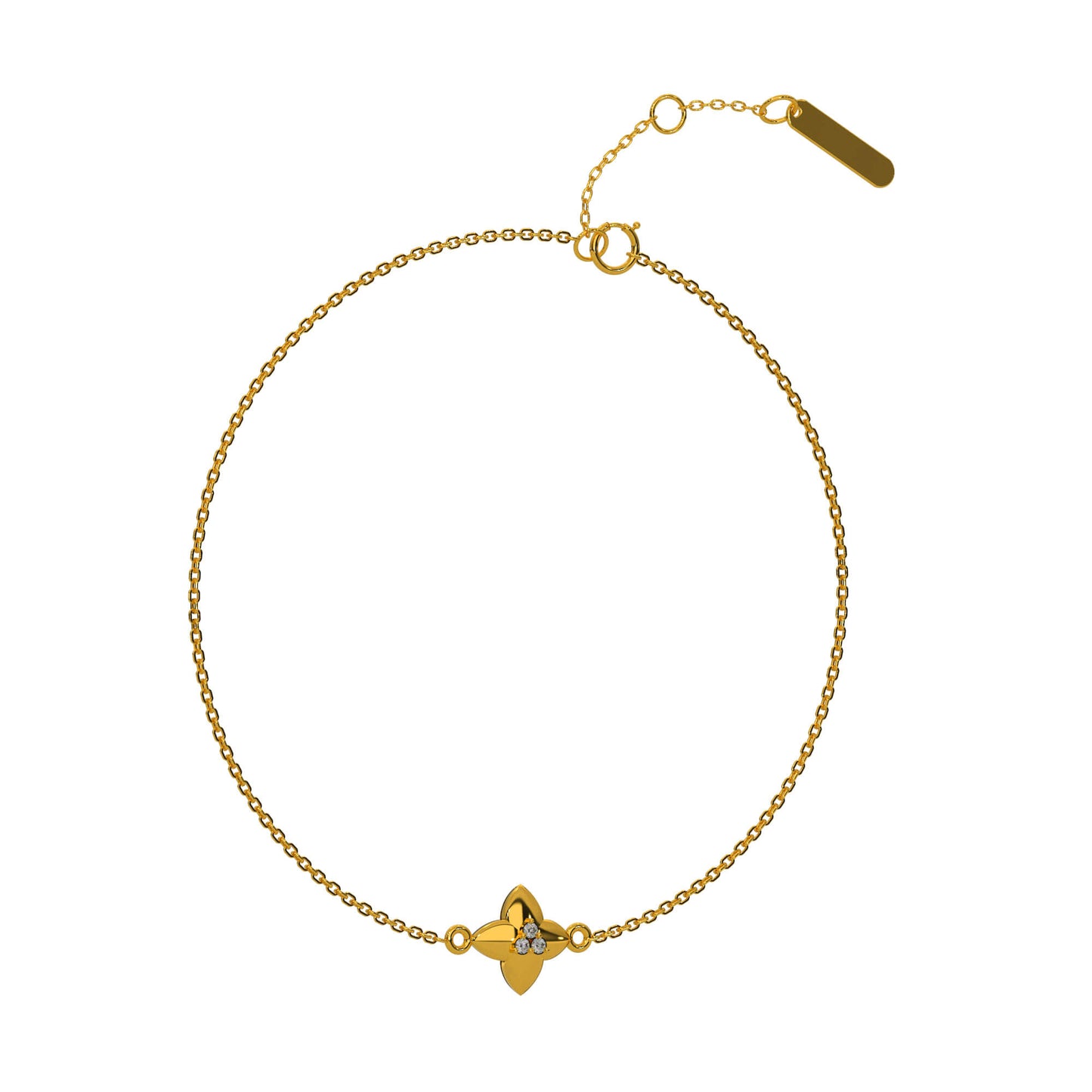 Brilliant Blossom Diamond Chain Bracelet