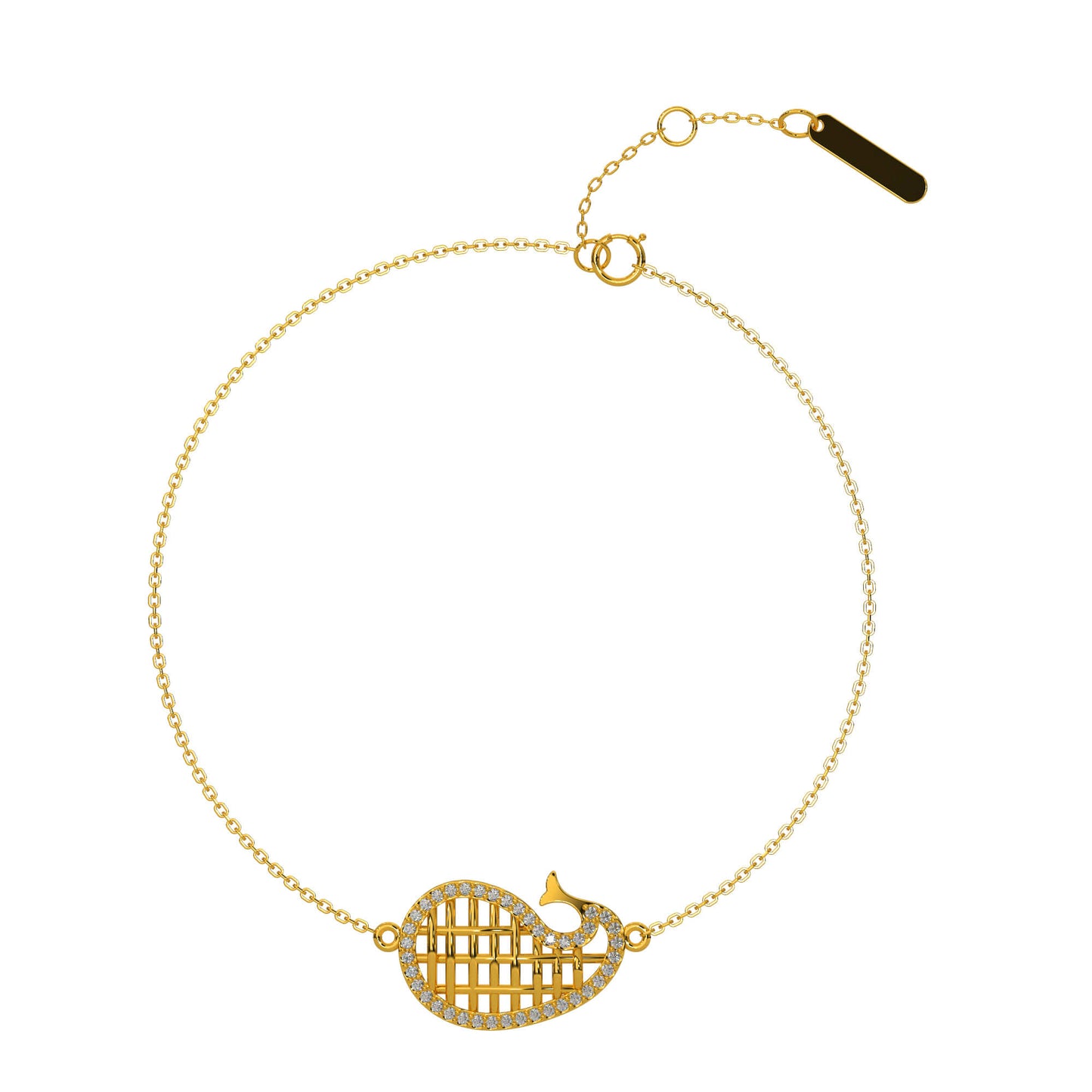 Glimmering Gracefulness Chain Bracelet 18K
