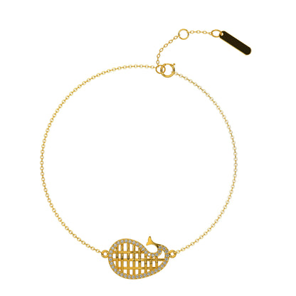 Glimmering Gracefulness Chain Bracelet 18K