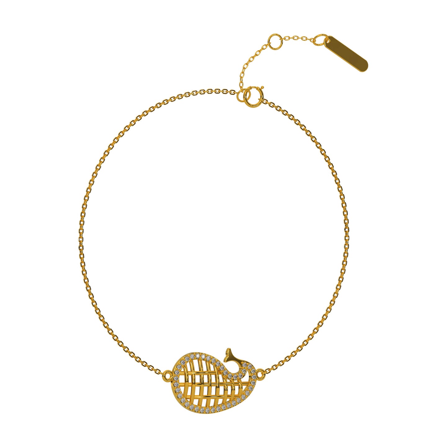 Glimmering Gracefulness Chain Bracelet 18K