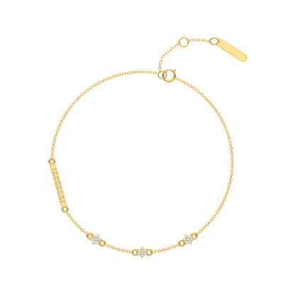 Shimmering Splendor Chain Bracelet 18K