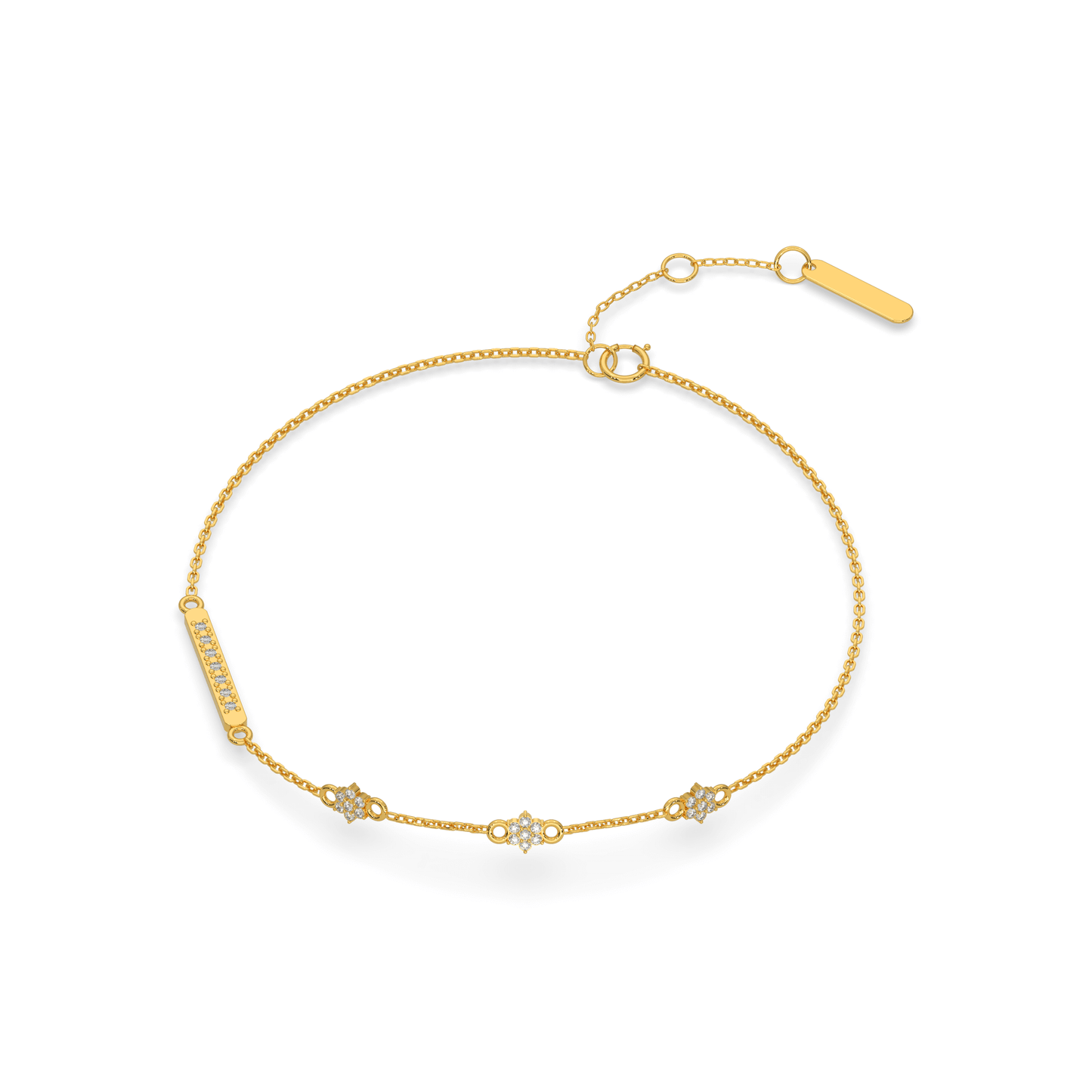 Shimmering Splendor Chain Bracelet 18K