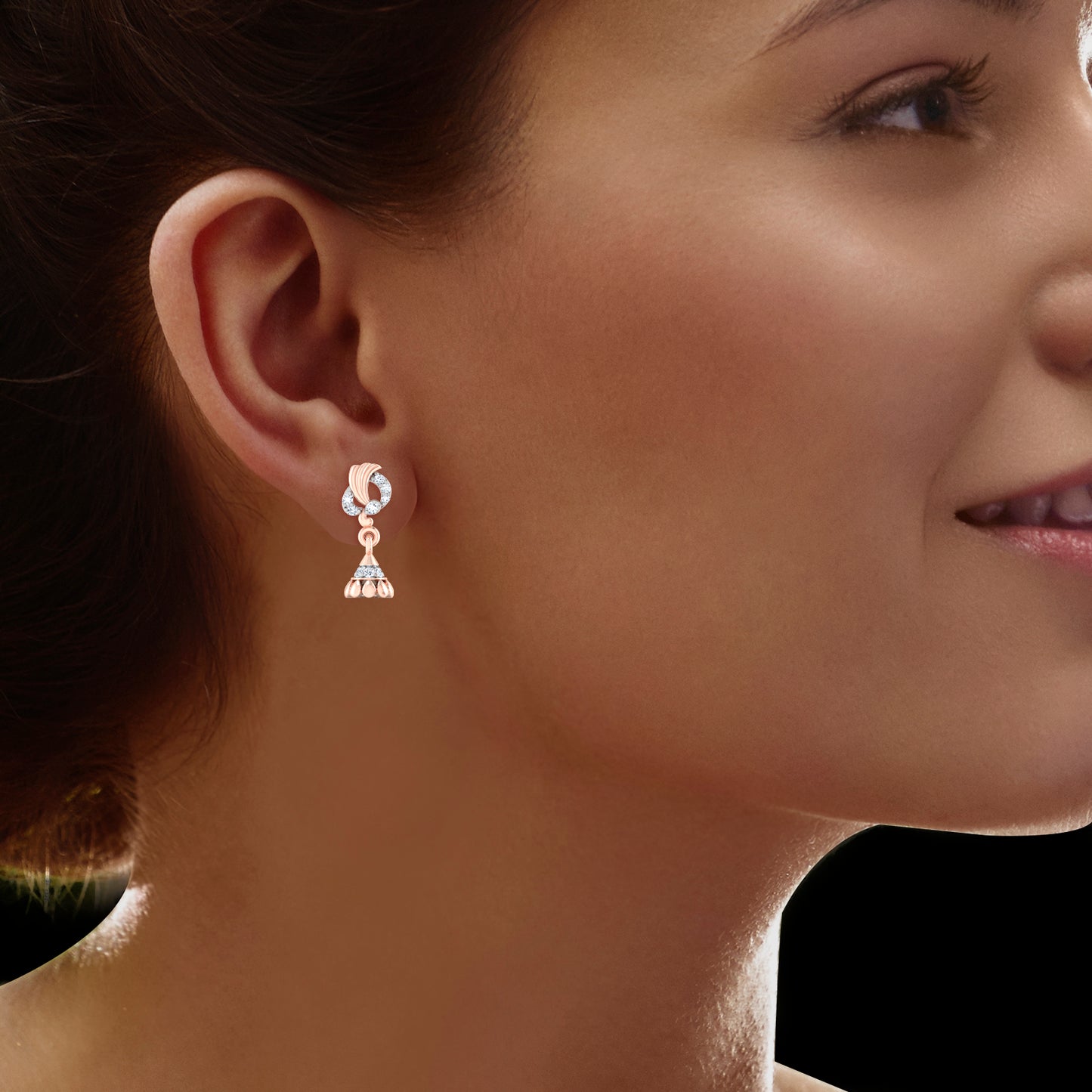 Crescent Earrings 18K