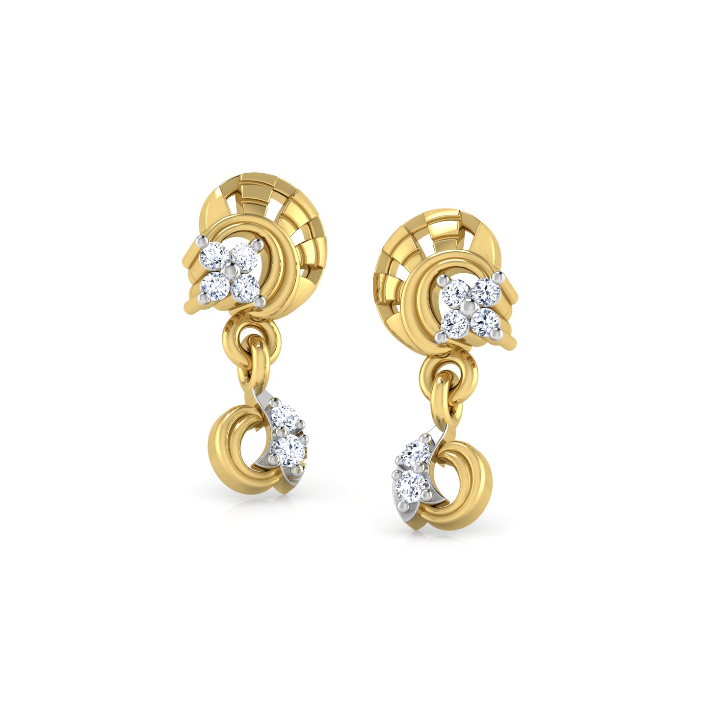 Serene Sapphire Sparkle Earrings 18K