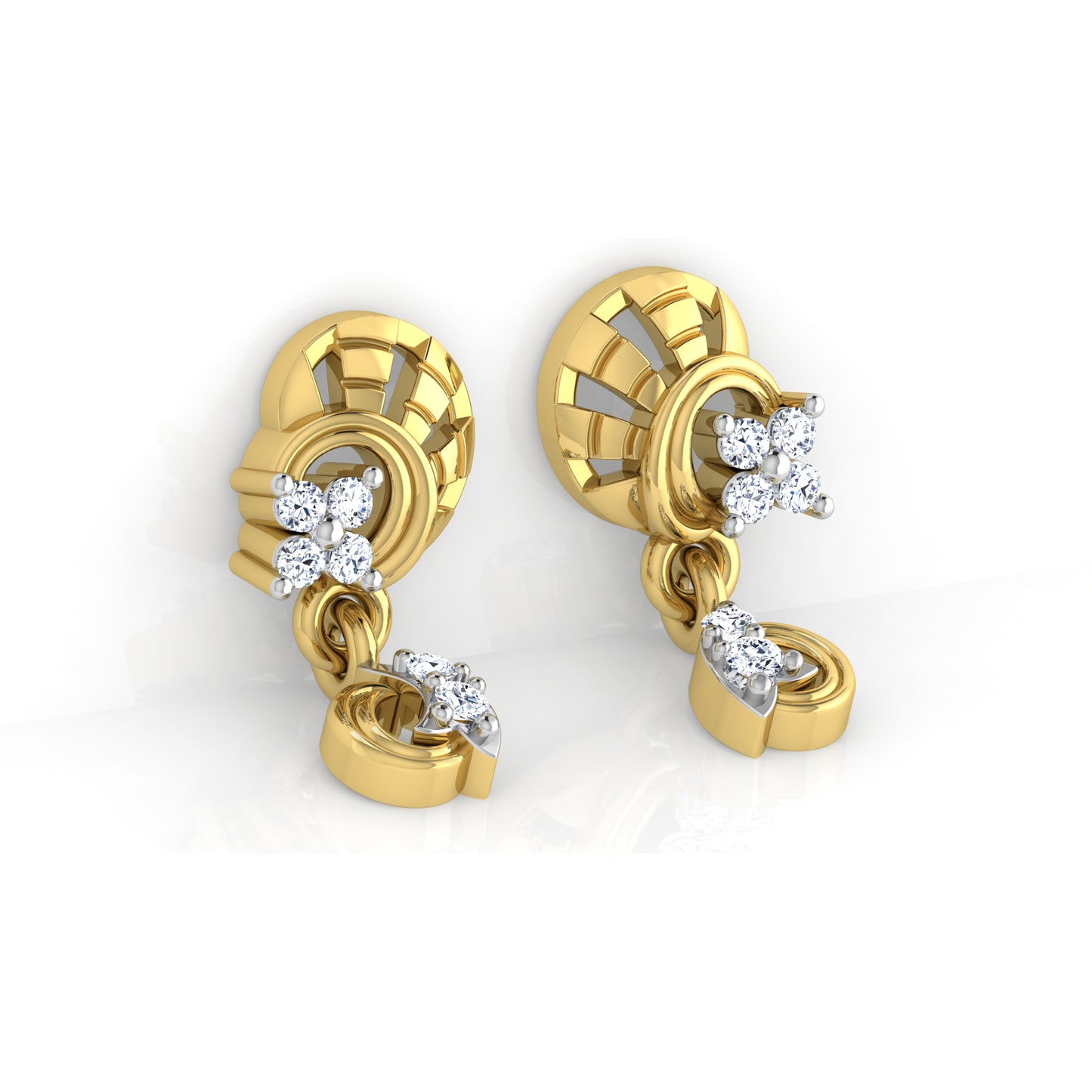 Serene Sapphire Sparkle Earrings 18K