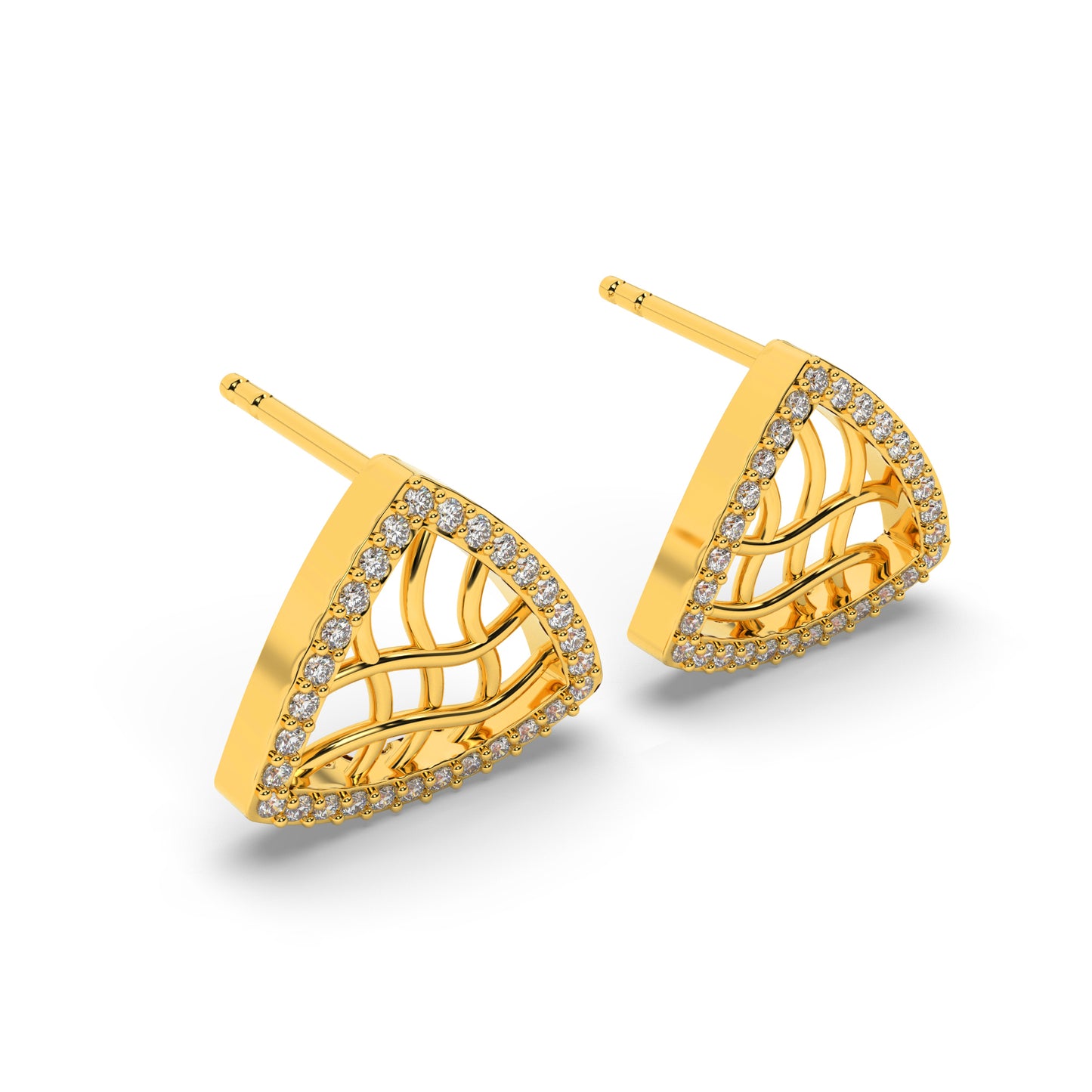 Serene Sunflower Earrings 18K