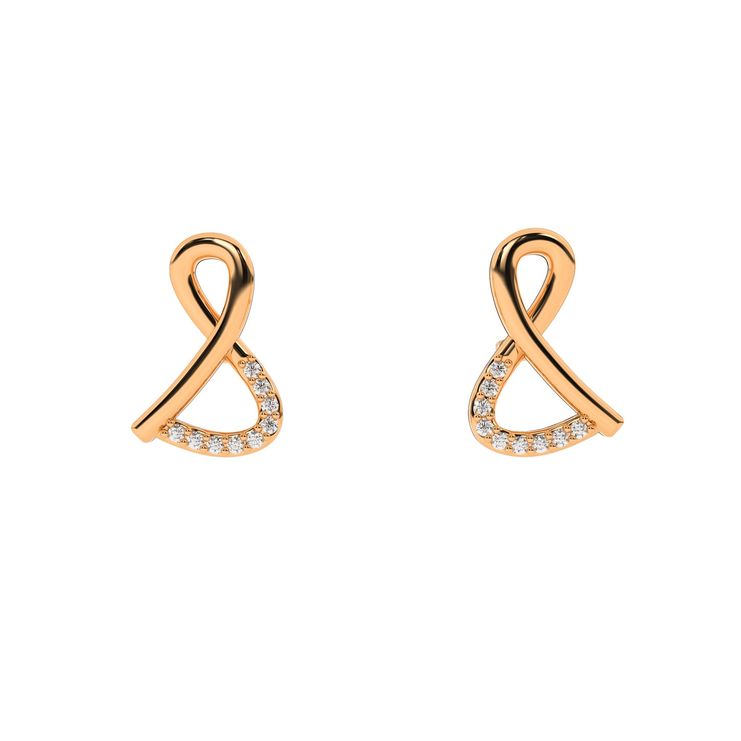 Cosmic Crescent Earrings 18K