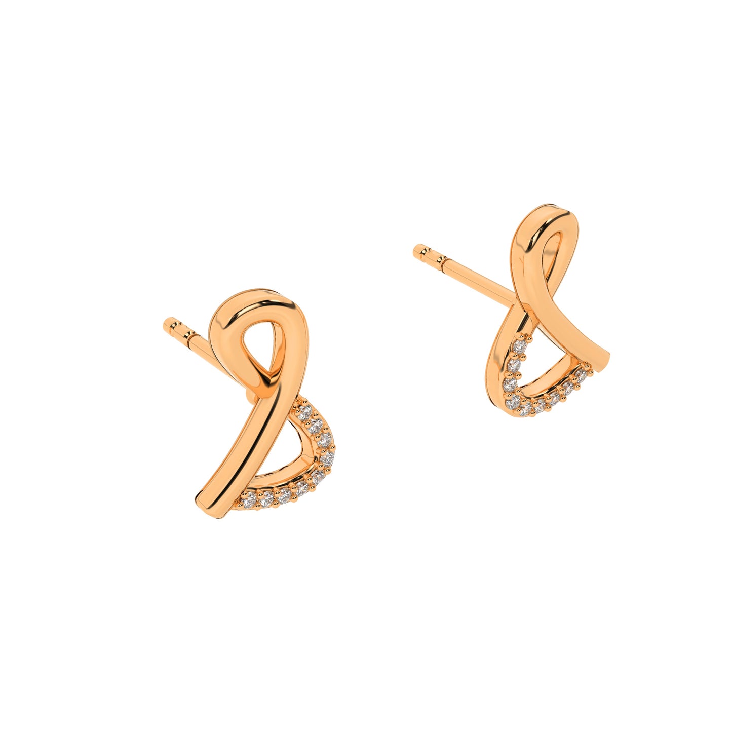 Cosmic Crescent Earrings 18K